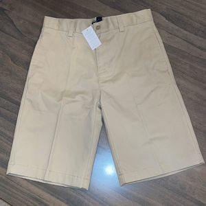 Lands End Boys Khakis Sz 14 - 12-13 yo NWT uniform shorts wrinkle free
